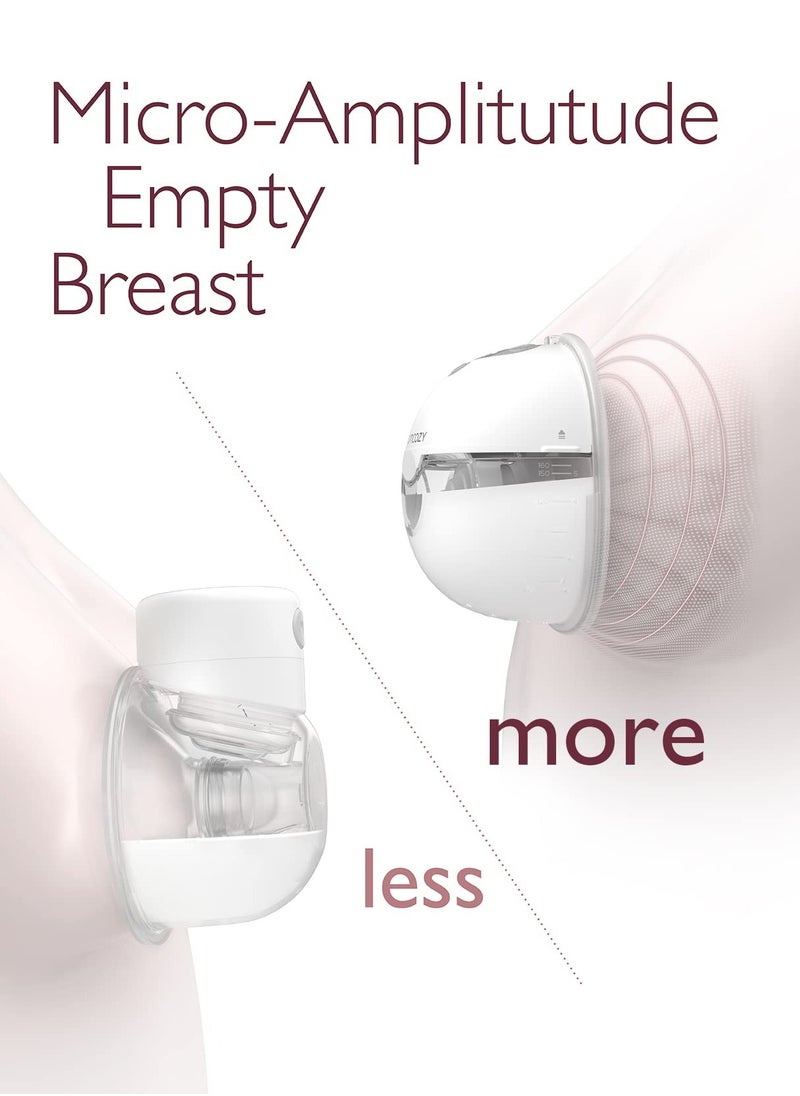 M5 Single Breast Pump Electric, Hands Free, Wearable Breast Pump of Baby Mouth, 3 Modes and 9 Levels