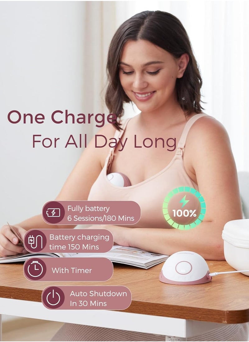 Breast Pump Hands Free Mobile Style | M6, Wearable Breastfeeding Pump Ideal Rhythm for More Milk, DoubleFit Flange More Fit u0026 Discreet with 3 Modes u0026 9 Levels