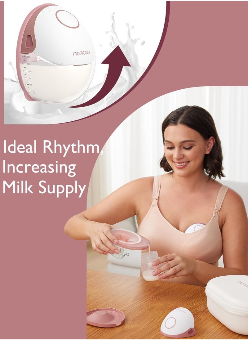 Breast Pump Hands Free Mobile Style | M6, Wearable Breastfeeding Pump Ideal Rhythm for More Milk, DoubleFit Flange More Fit u0026 Discreet with 3 Modes u0026 9 Levels