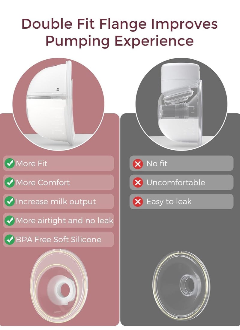 Electric, Hands Free, Portable M5 Double Breast Pump With 3 Modes And 9 Levels u0026  Bottle Brush Kit, Innovative Push-Press Design for Better Cleaning