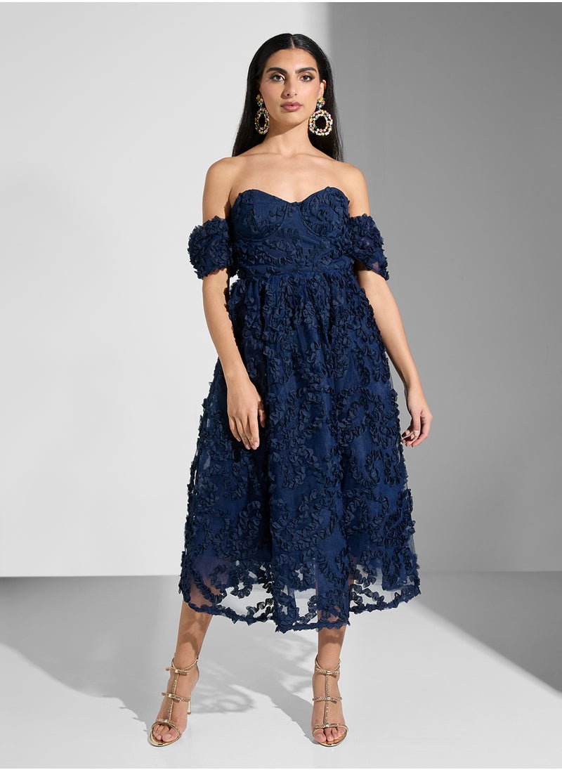 Bardot Pleated Maxi Dress