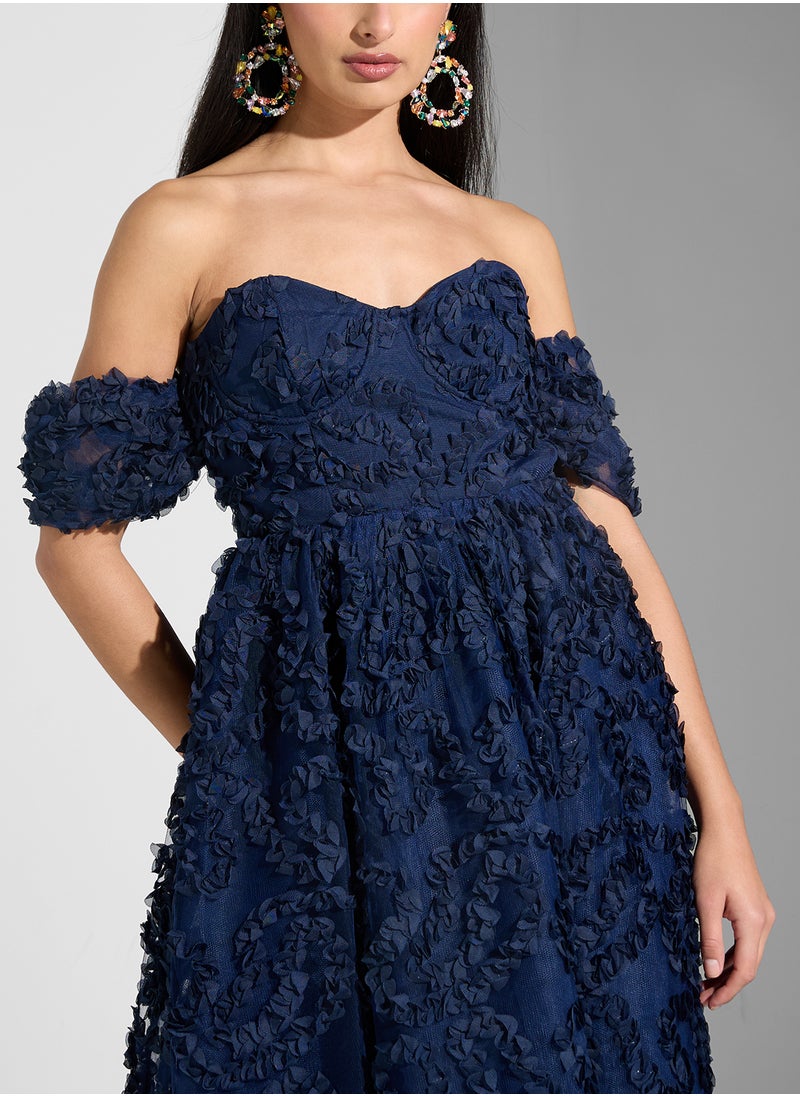 Bardot Pleated Maxi Dress