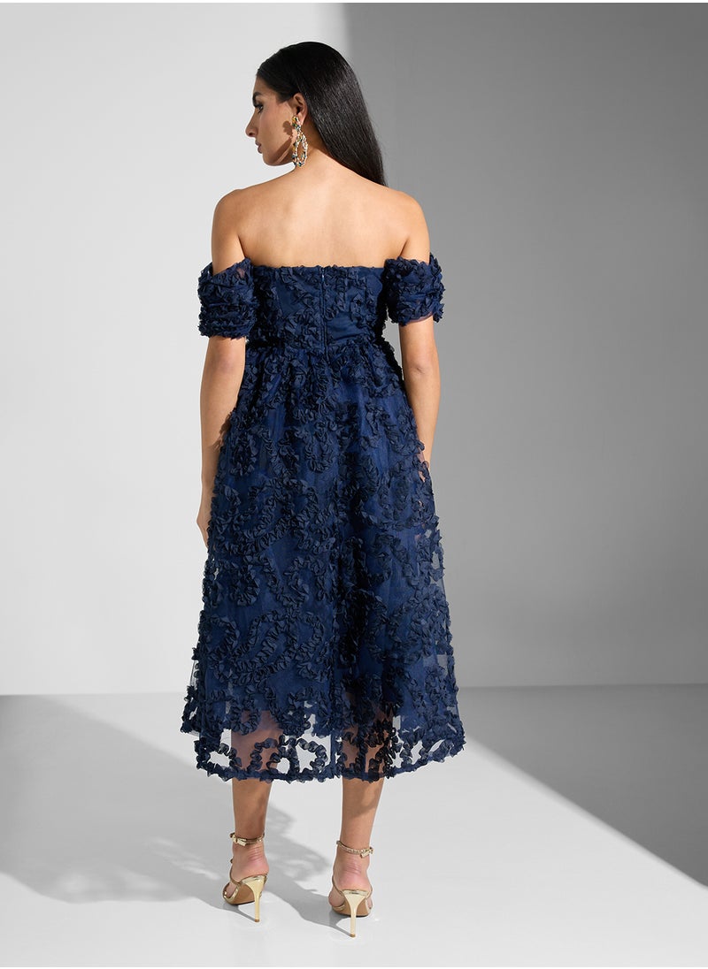 Bardot Pleated Maxi Dress