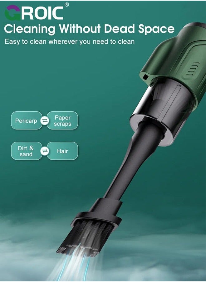 Cordless Handheld Vacuum Cleaner, Strong Suction Cup, Car Cleaner with 20-30 Minutes Long Runtime, Rechargeable, Lightweight, Office, Pet Hair Deep Cleaning