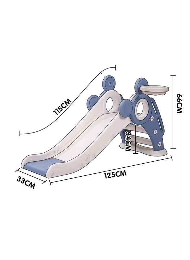 Folding Slides for Kids, Upgraded 3 in 1 Childre Slides, Indoor/Outdoor Toddler Slide with Basketball and Hoop, Freestanding Foldable Large Backyard Slide, Slide Set for Toddlers