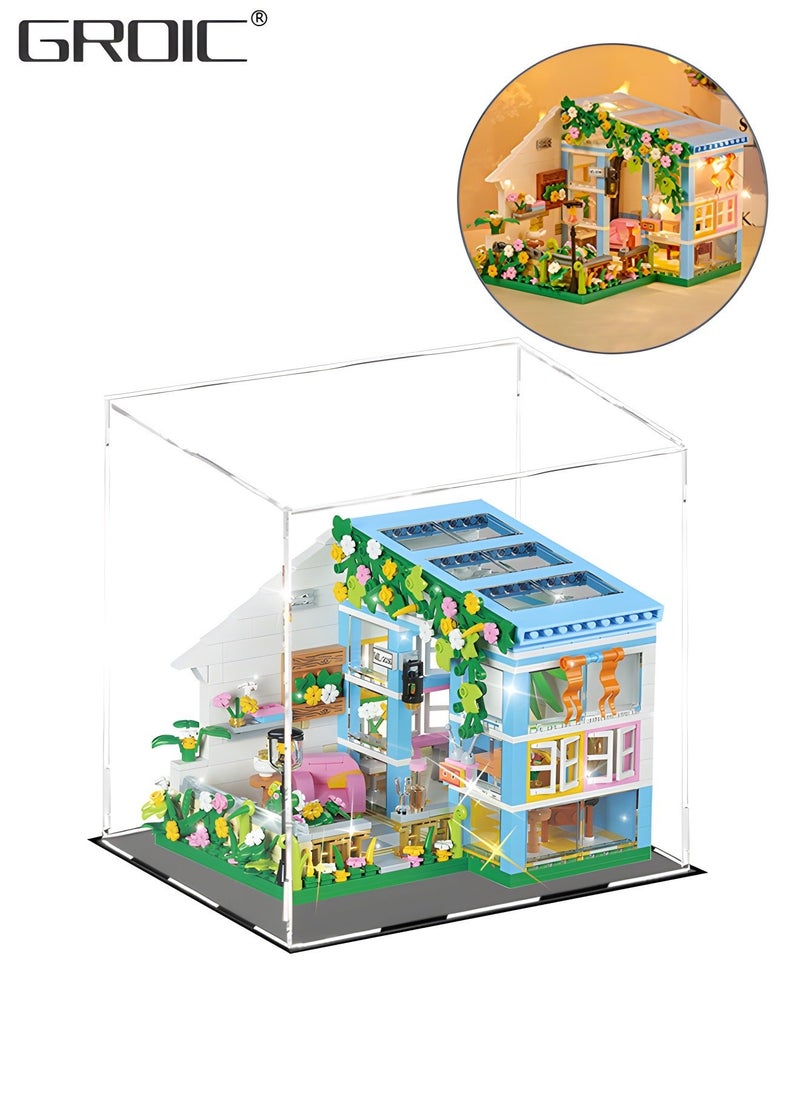 608 Piece Flower House Building Set, Micro Mini Blocks Sunshine Friendship Dreamhouse Bricks, Educational Toy, Assembling Toy
