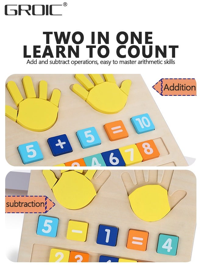 Finger Numbers Counting Toy,Learning Counting Board,Math Toys for Toddler, Number Counting Toy for Kids,Counting Matching Activities Fine Motor Skills Toys