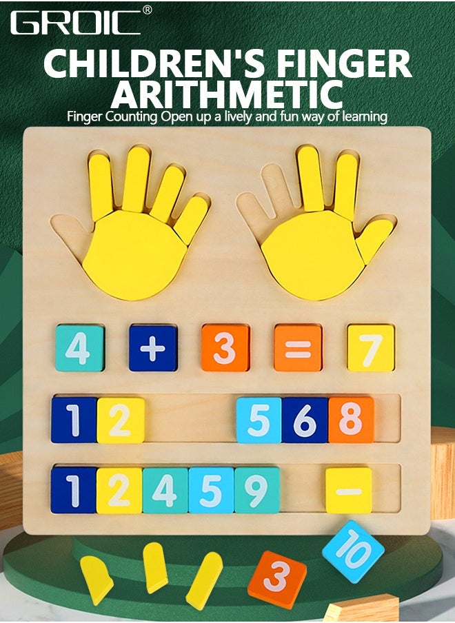 Finger Numbers Counting Toy,Learning Counting Board,Math Toys for Toddler, Number Counting Toy for Kids,Counting Matching Activities Fine Motor Skills Toys