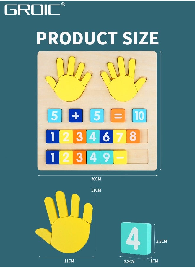 Finger Numbers Counting Toy,Learning Counting Board,Math Toys for Toddler, Number Counting Toy for Kids,Counting Matching Activities Fine Motor Skills Toys