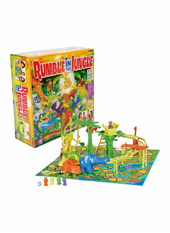 TOMY Rumble in the Jungle Board Game – Fun & Action-Packed Adventure for Kids & Families!