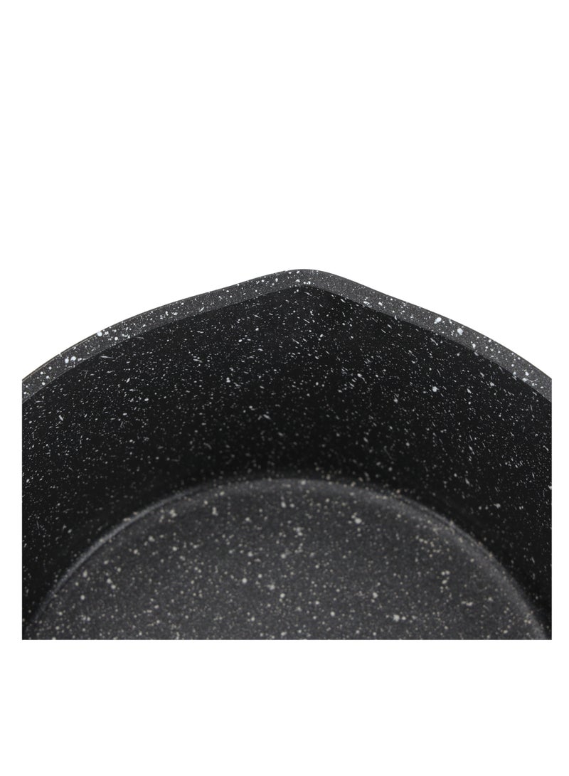 Royalford 16 cm Smart Granite Series Milk Pan- RF11833/ Forged Aluminum Body with Nonstick Coating, Stylish Design with Soft Touch Handle Black