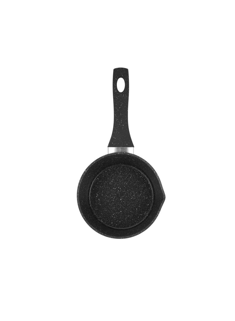 Royalford 16 cm Smart Granite Series Milk Pan- RF11833/ Forged Aluminum Body with Nonstick Coating, Stylish Design with Soft Touch Handle Black