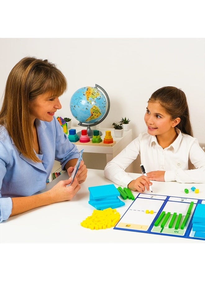 141 PCS Base Ten Blocks for Math - Math Manipulatives K-3, Unit Blocks 1st 2nd 3rd Grade, Counting Blocks - Kindergarten Set, Math Blocks Ones Tens Hundreds, Place Value Number Cubes