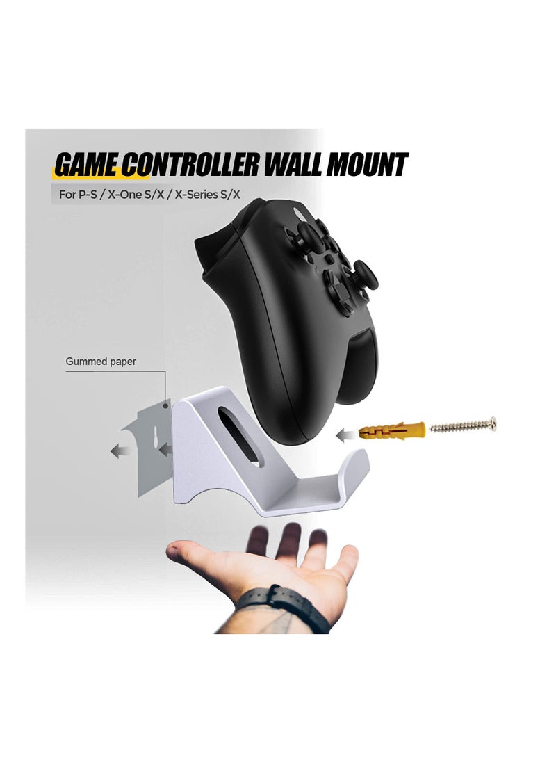 Multifunctional Wall Mount Storage Shelf for PS5, PS4, Xbox One, and Xbox Series X/S - Game Disc, Gamepad, and Headset Organizer Accessories for Gamers