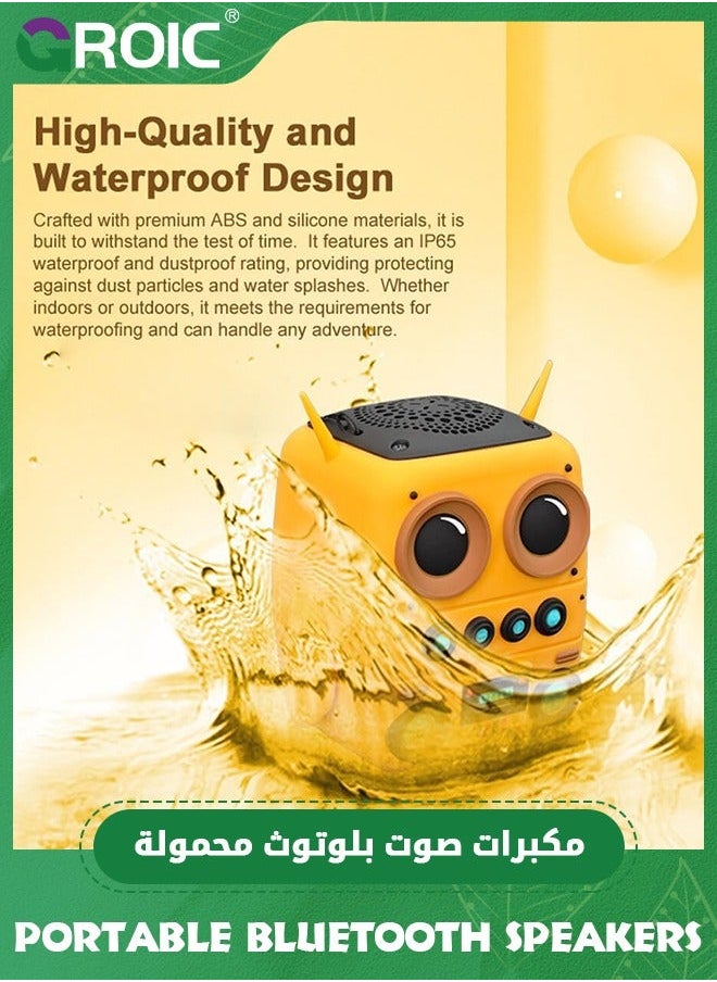 Portable Bluetooth Speakers with Strap Easy to Carry, Wireless Waterproof Mini Speaker Loud Stereo Sound, Rechargeable Battery