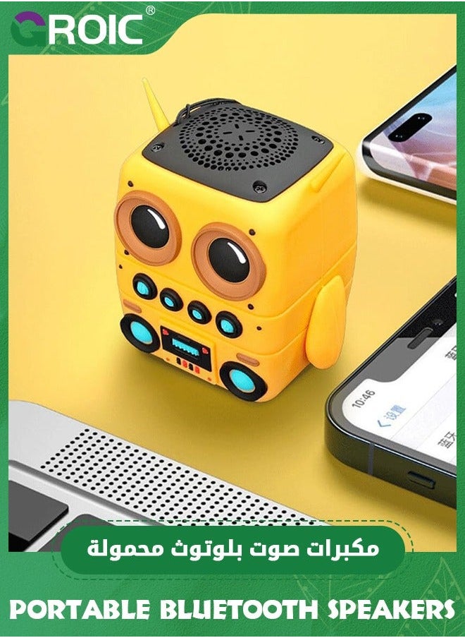 Portable Bluetooth Speakers with Strap Easy to Carry, Wireless Waterproof Mini Speaker Loud Stereo Sound, Rechargeable Battery