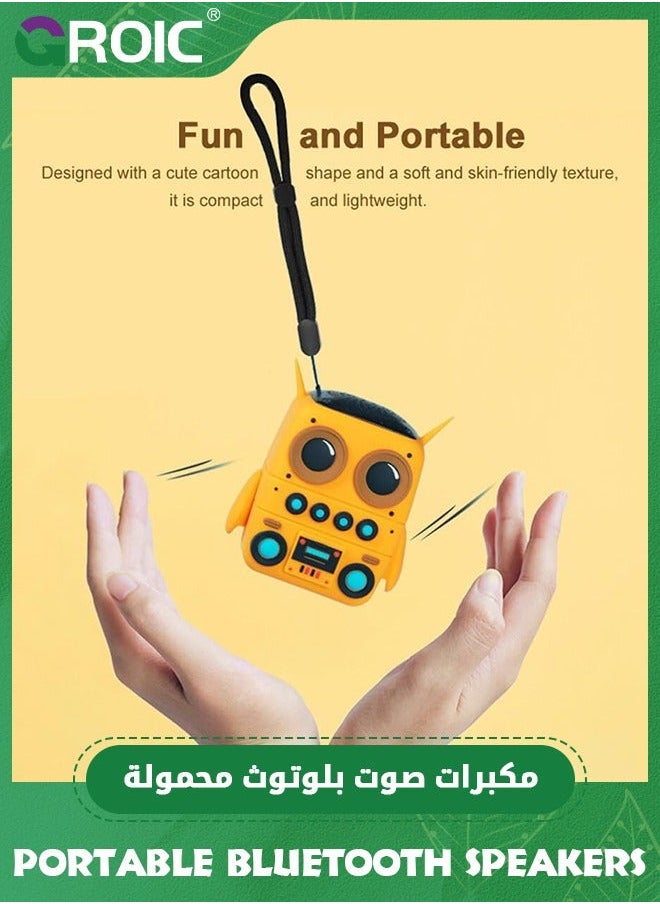 Portable Bluetooth Speakers with Strap Easy to Carry, Wireless Waterproof Mini Speaker Loud Stereo Sound, Rechargeable Battery