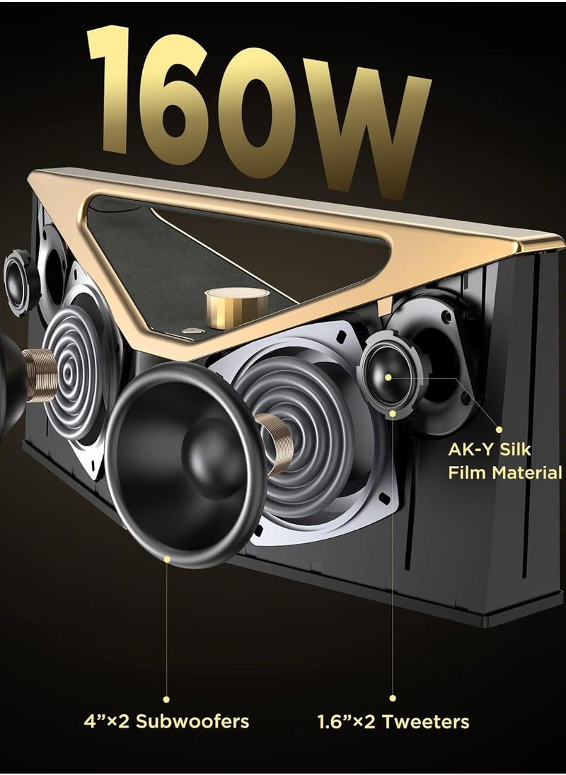 BUGANI Brief Pro Portable Bluetooth Speaker- Golden