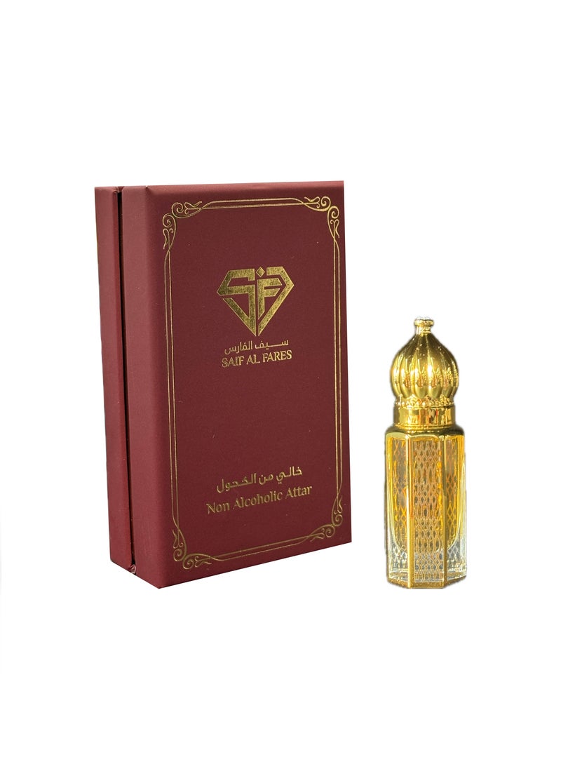 Oud Zafran 058 Alcohol-Free (Oud & Saffron Attar) Pure Perfume Oil 6ML