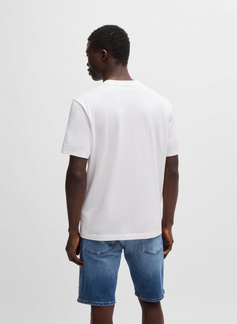 Cotton-jersey T-shirt with coordinate artwork