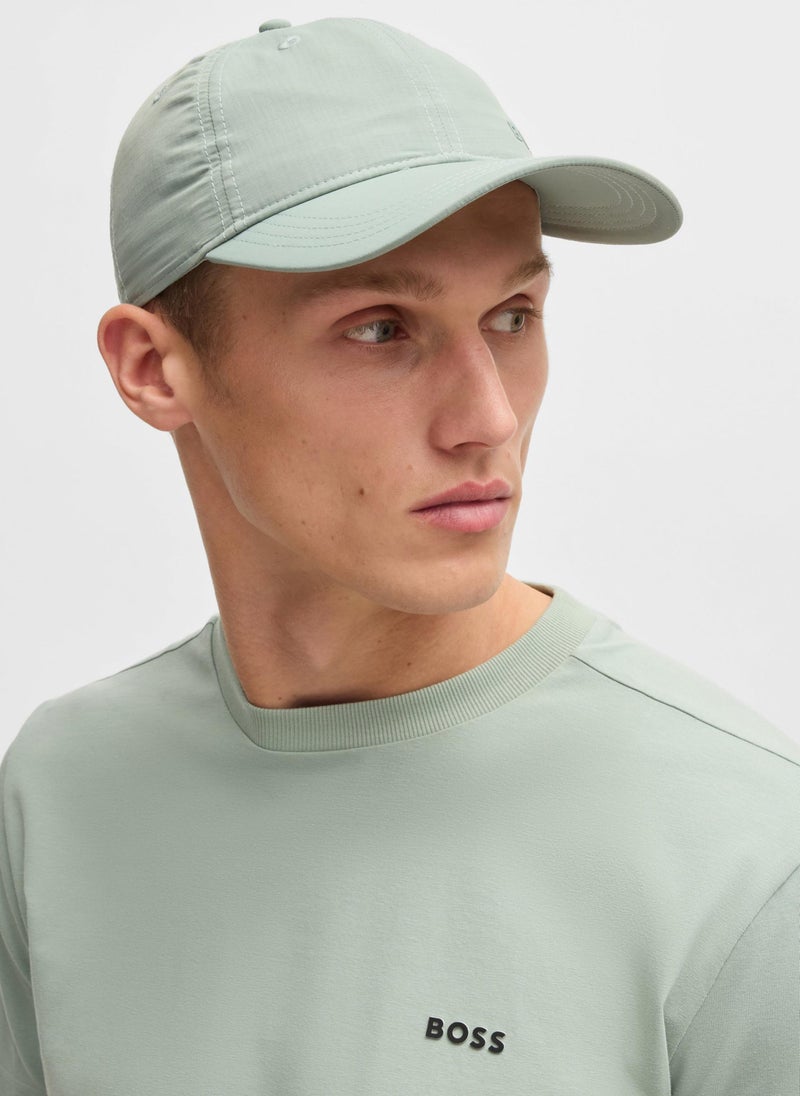 Regular-fit T-shirt in stretch cotton with contrast logo