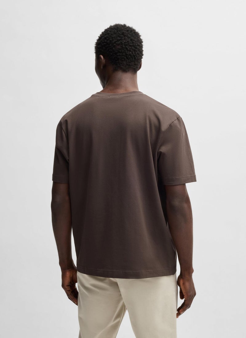 Relaxed-fit T-shirt in stretch cotton with logo print