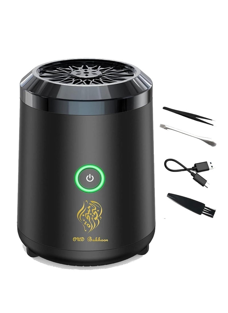 Smart Bukhoor Burner, Portable, Premium Quality, Electric Oud Incense Burner, Rechargeable USB Aroma Diffuser, Car Bukhoor Burner, Electronic Bakhoor Burner, for Home, Car, Ramadan/Eid Gifts