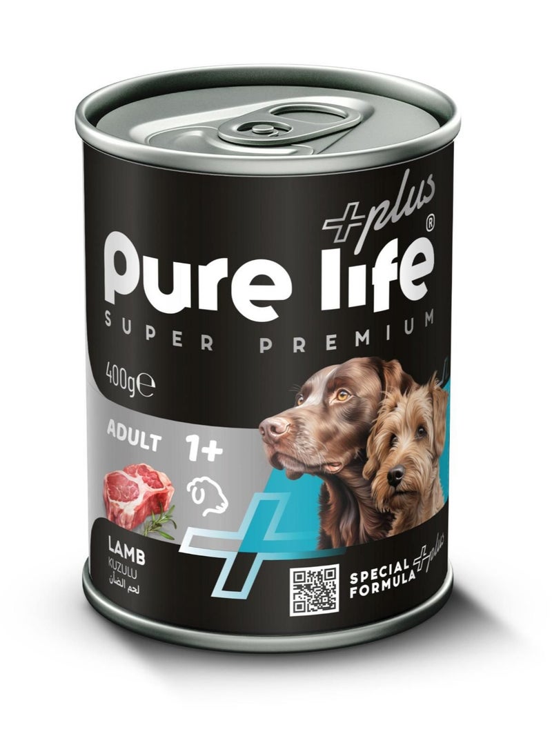 Pure Life Plus Adult Dog Chunks in Gravy With Lamb 400g