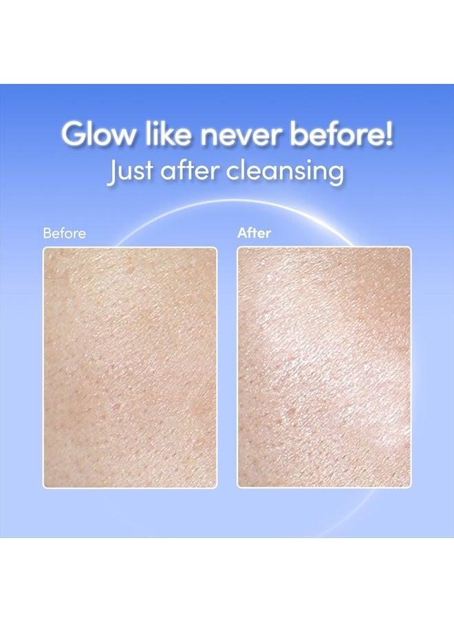 pH Balanced Daily Glow Gel Cleanser 7.1 fl oz. 210ml Moisturizing finish, Gentle Gel Cleaning, Korean Skincare EWG Green