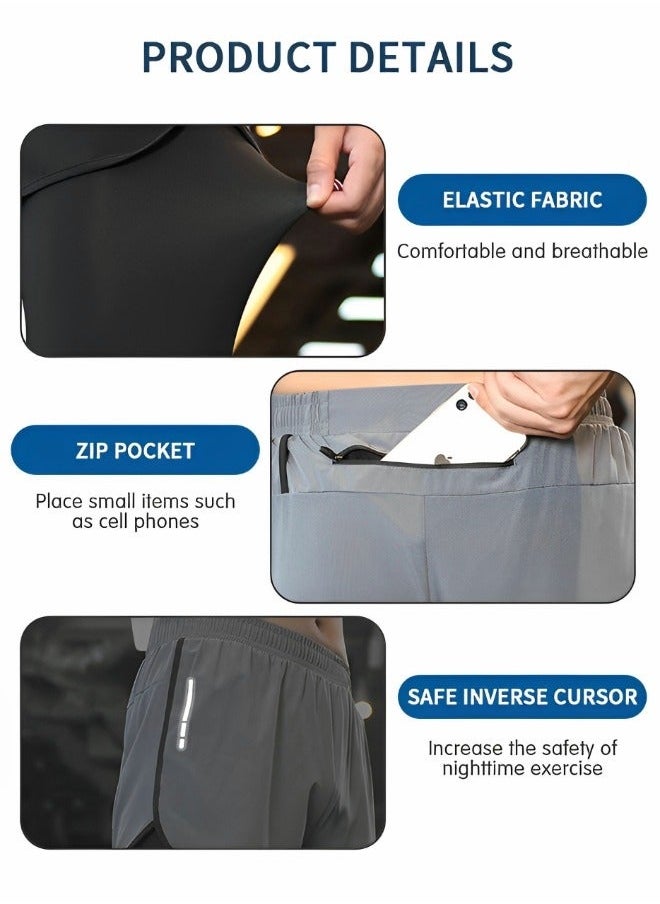 Leggings Slimming Booty Pants for Men,Workout Scrunch Squat Proof Tights,Fit Compression Baselayer Running Tights with Phone Pocket