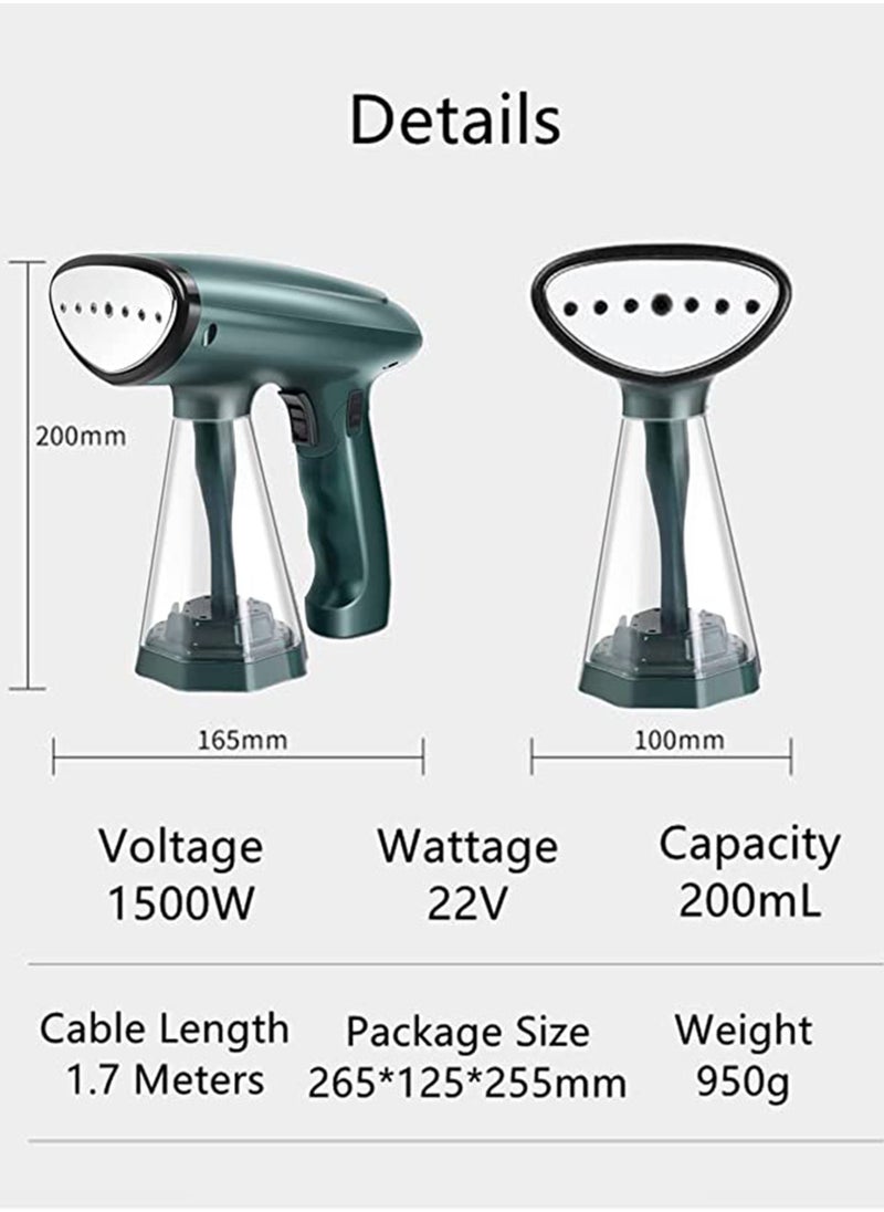 Handheld Steam Iron, Portable Steam Hanging Iron with 200ml Water Tank Foldable Steam Hanging Iron for Home and Travel