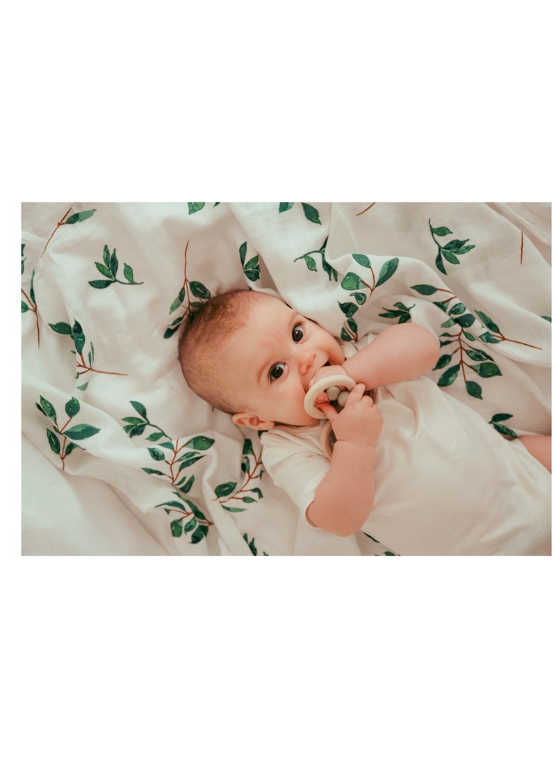 Set of 3 Organic Bamboo Spandex Bodysuit- Gift Set - Light Mint/Lemon/ White 0-3M
