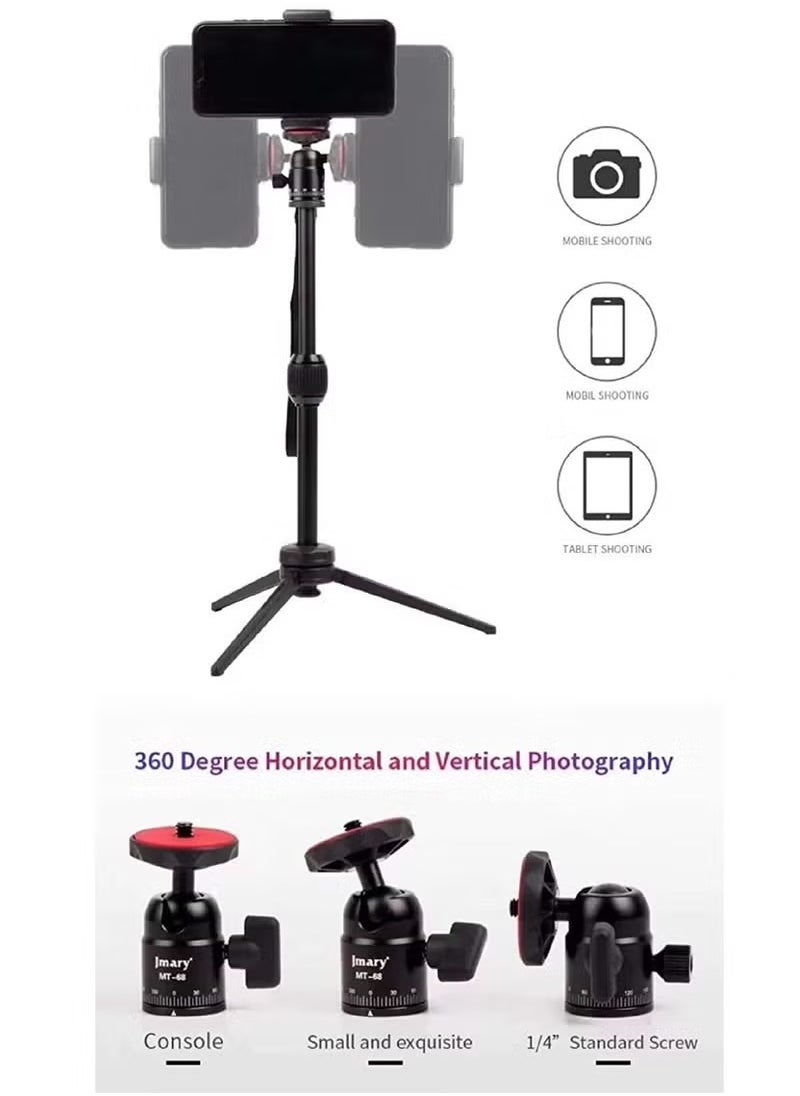 JMARY MT-68 Table-Top Extendable Foldable Tripod Stand for Mobile Phones and DSLR & Digital Cameras