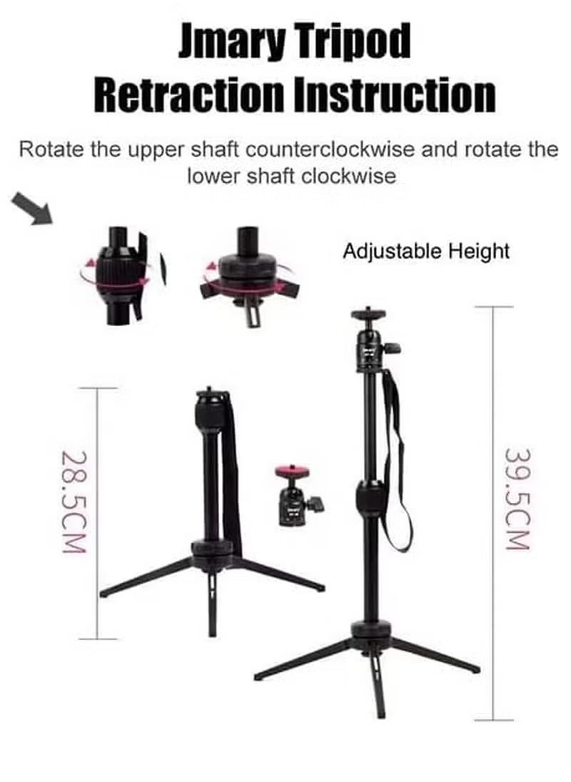 JMARY MT-68 Table-Top Extendable Foldable Tripod Stand for Mobile Phones and DSLR & Digital Cameras