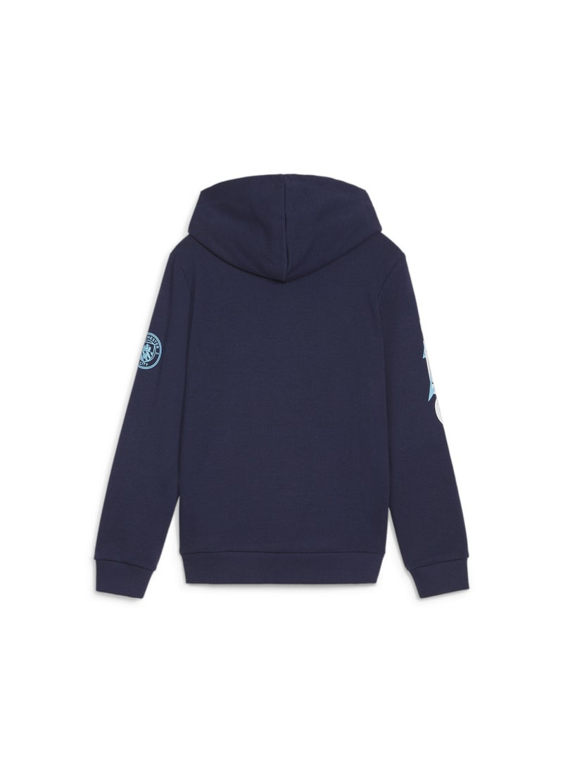 Manchester City Ftblicons Kids Unisex Blue Hoodie
