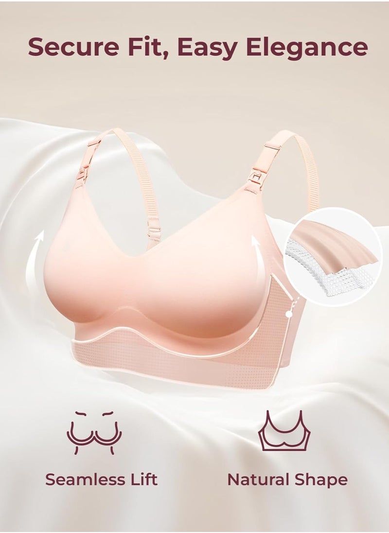 Nursing Bras for Breastfeeding, Seamless Ultra Comfort Maternity Bra, Natural Shape, Pregnancy Sleep Bralette