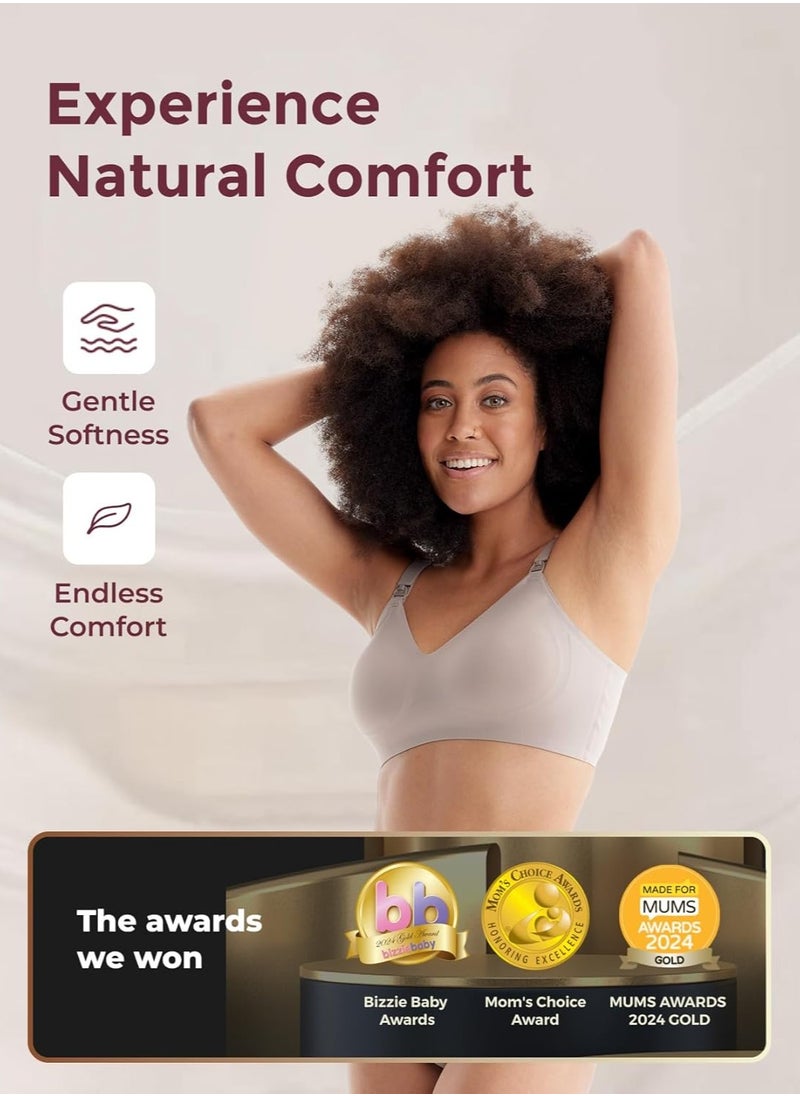 Nursing Bras for Breastfeeding, Seamless Ultra Comfort Maternity Bra, Natural Shape, Pregnancy Sleep Bralette