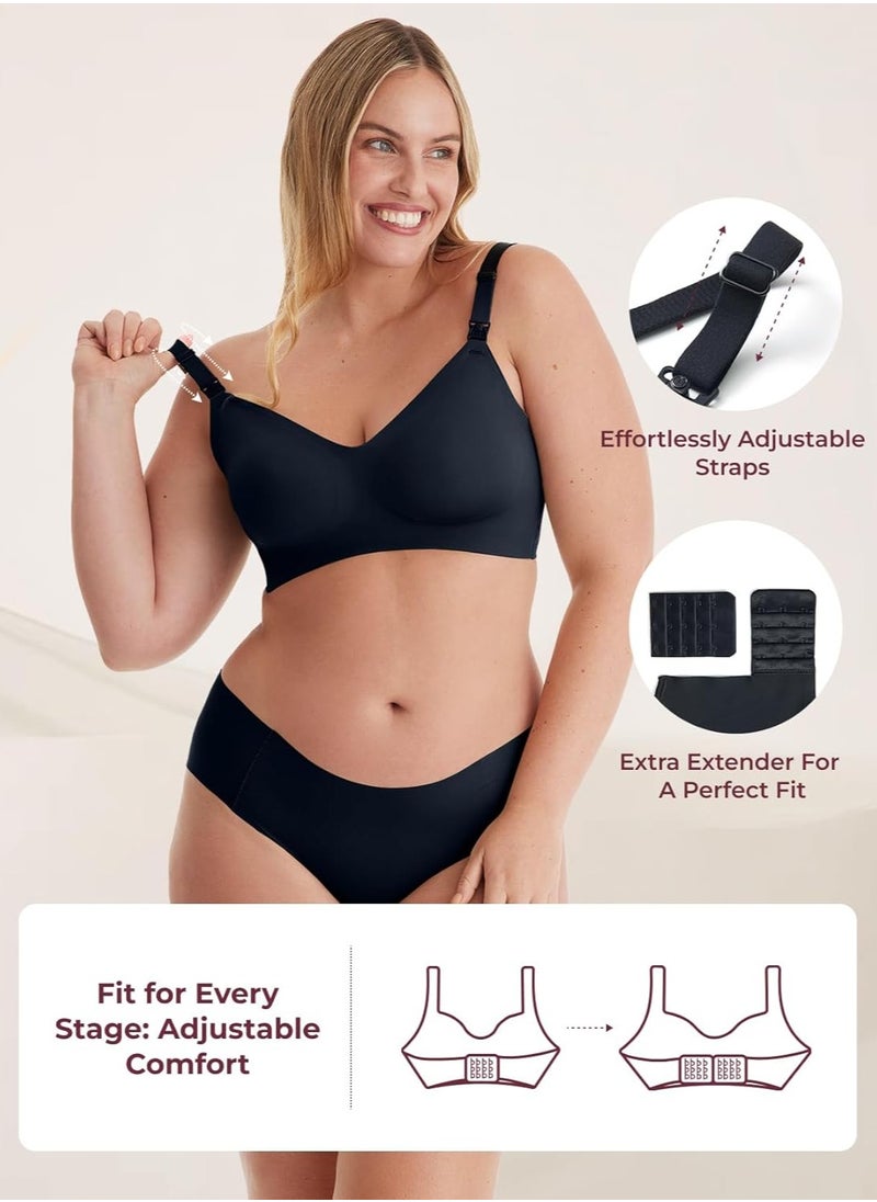 Nursing Bras for Breastfeeding, Seamless Ultra Comfort Maternity Bra, Natural Shape, Pregnancy Sleep Bralette