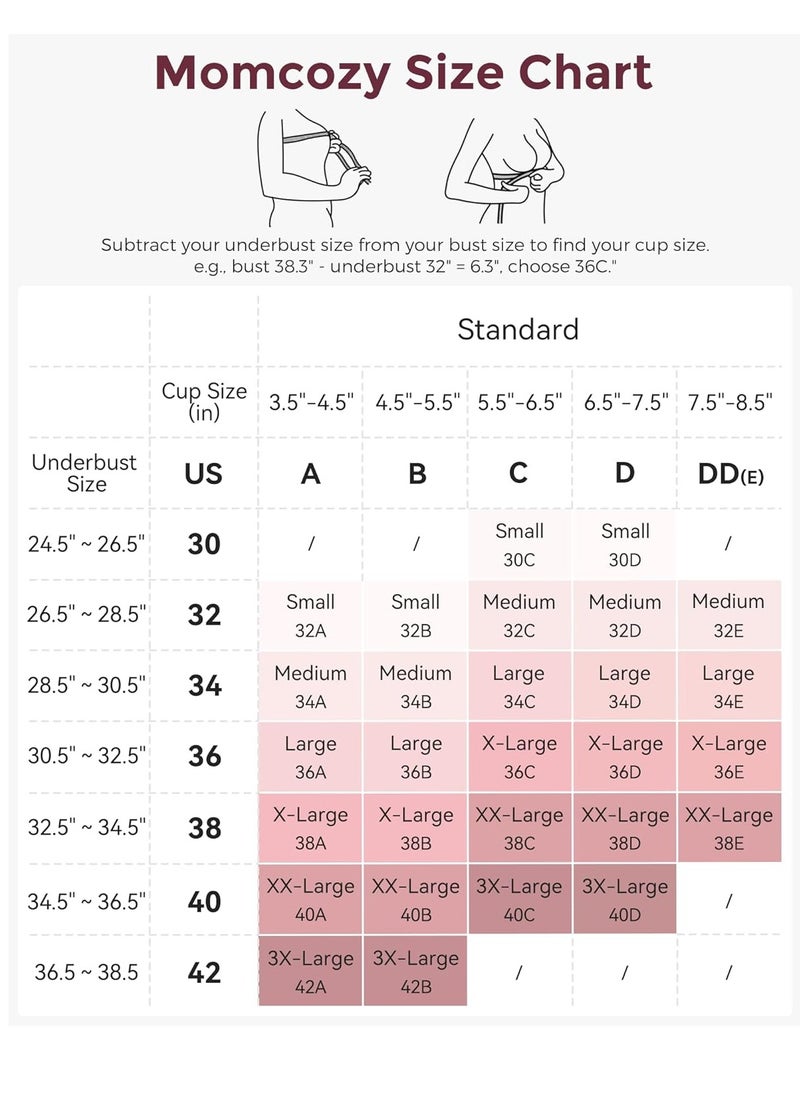 Nursing Bras for Breastfeeding, Seamless Ultra Comfort Maternity Bra, Natural Shape, Pregnancy Sleep Bralette