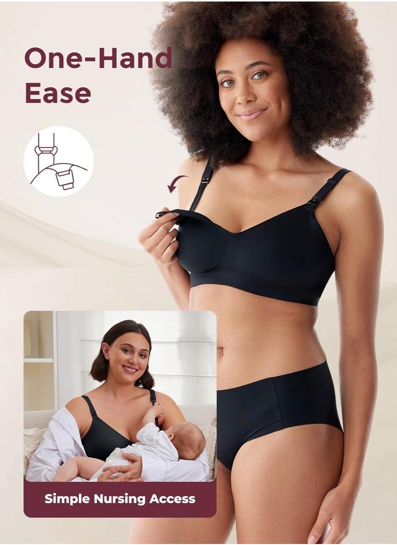 Nursing Bras for Breastfeeding, Seamless Ultra Comfort Maternity Bra, Natural Shape, Pregnancy Sleep Bralette