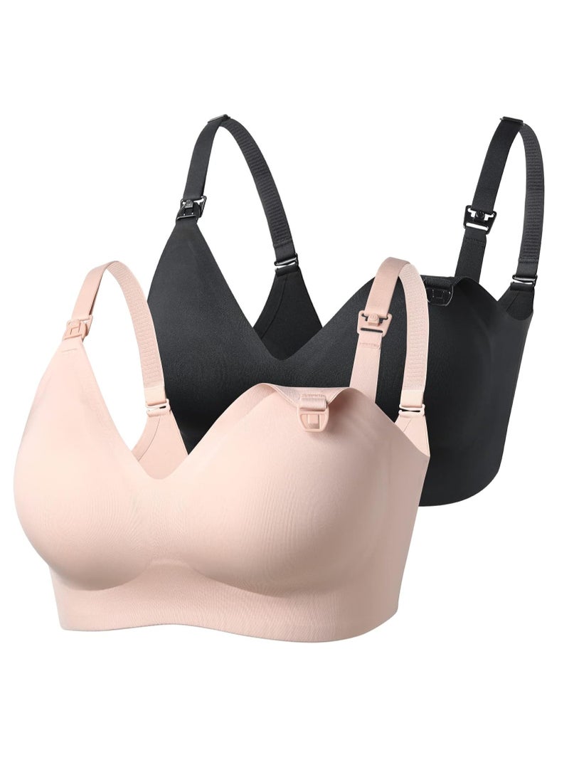 Nursing Bras for Breastfeeding, Seamless Ultra Comfort Maternity Bra, Natural Shape, Pregnancy Sleep Bralette