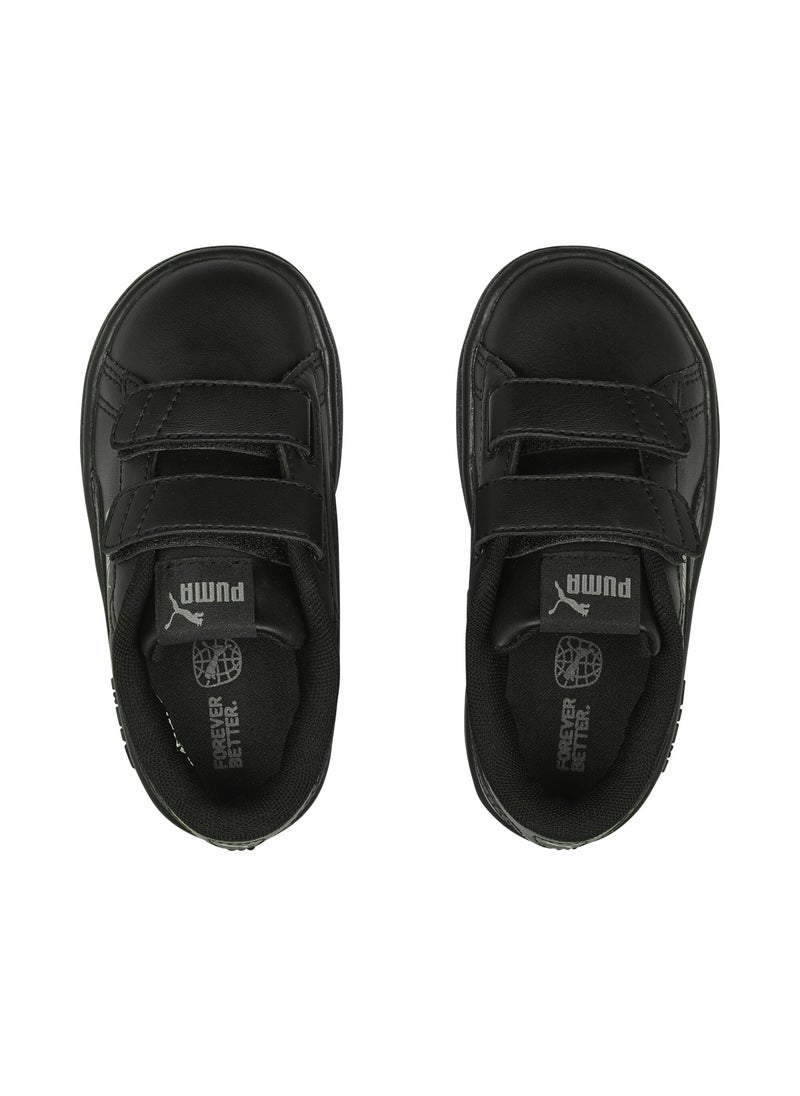 Smash 3.0 Baby Unisex Black Leather V Sneakers