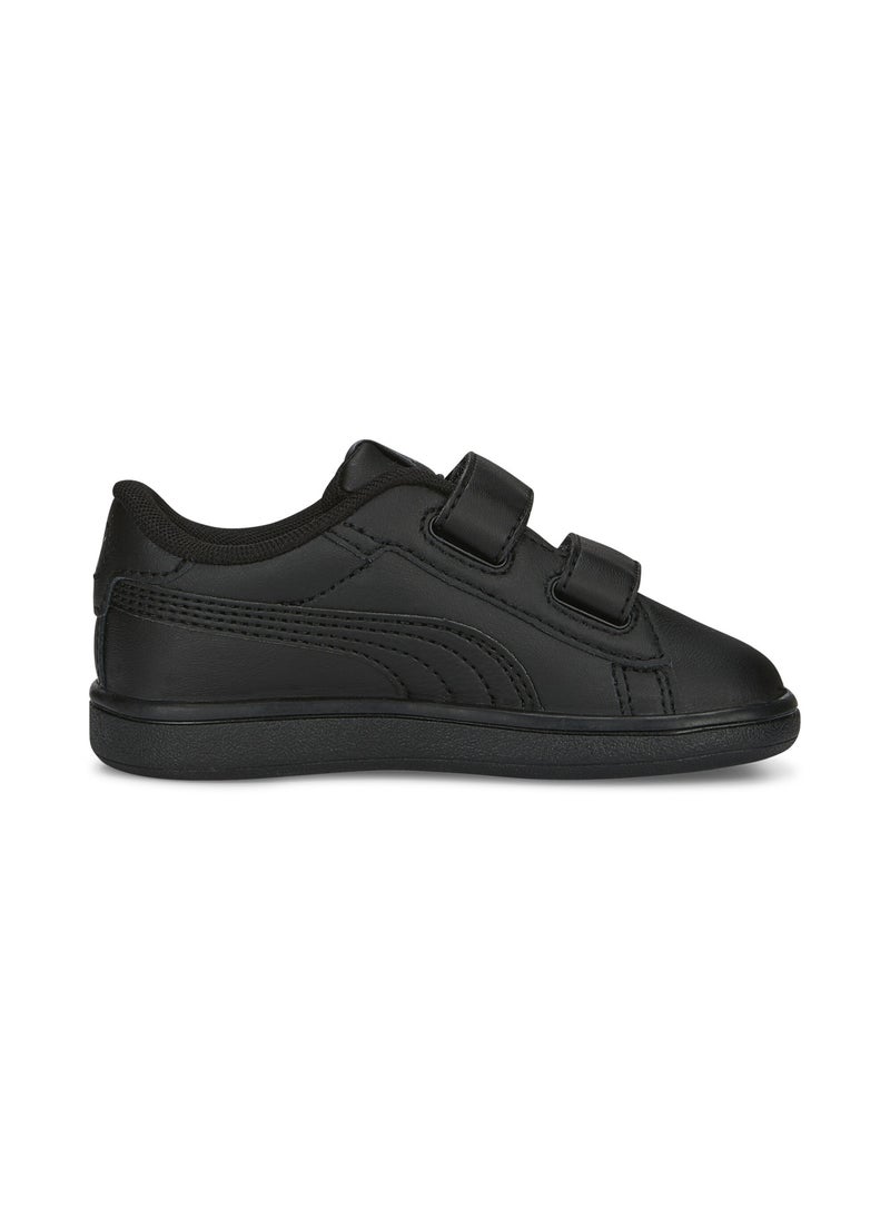 Smash 3.0 Baby Unisex Black Leather V Sneakers