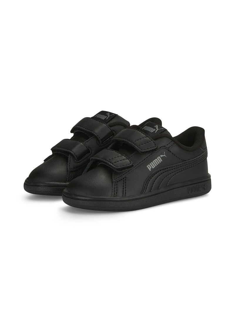 Smash 3.0 Baby Unisex Black Leather V Sneakers