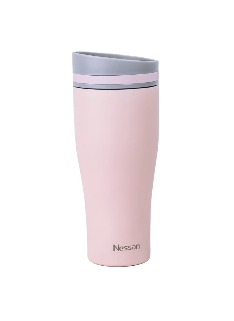 Insulated Stainless Steel Vacuum Mug, 360 ml - Pink