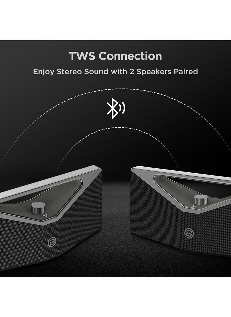 BUGANI Brief Pro Portable Bluetooth Speaker- grey