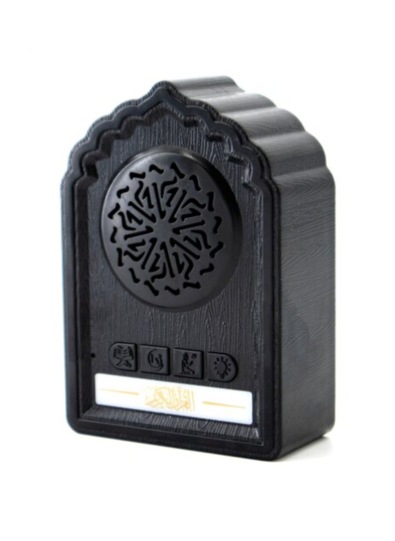 QB812 Holy Wall Speaker Bluetooth Al-Quran Light Speaker SQ669 Wireless Speaker With Night Light Quran Speaker Quran Wall Speaker 24-Hours Loop Play Back Quran Content Ruqyah ZIKIR Dua For Disease 3-Pin Wall Plug Black