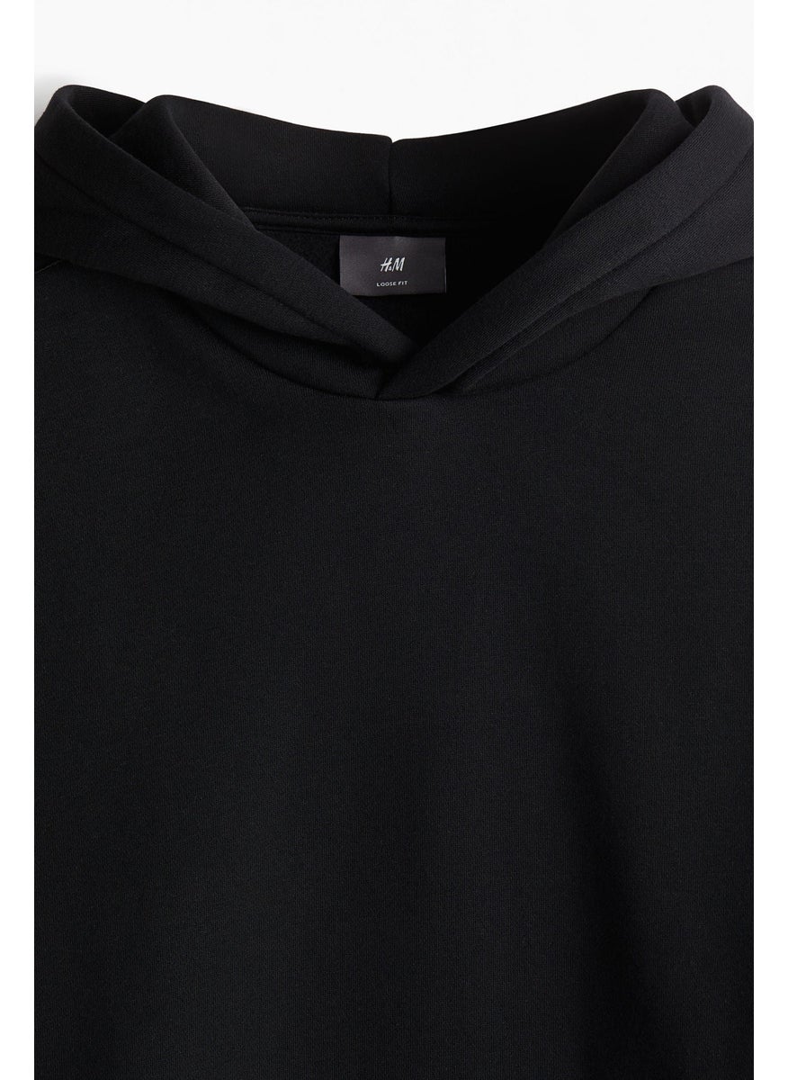 Loose Fit Hoodie With Sidestripes