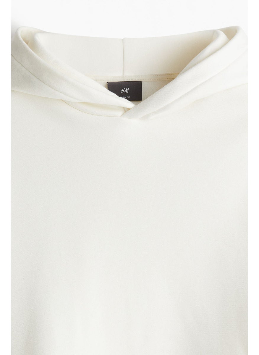 Loose Fit Hoodie With Sidestripes
