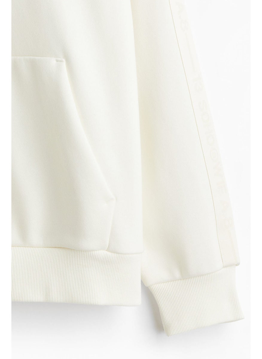 Loose Fit Hoodie With Sidestripes